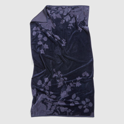 Vine Bath Sheet - Raw Indigo