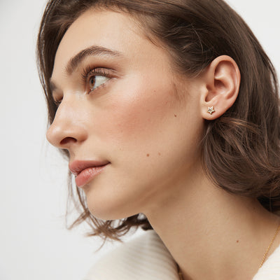 Mim-Star Stud Earrings - Gold