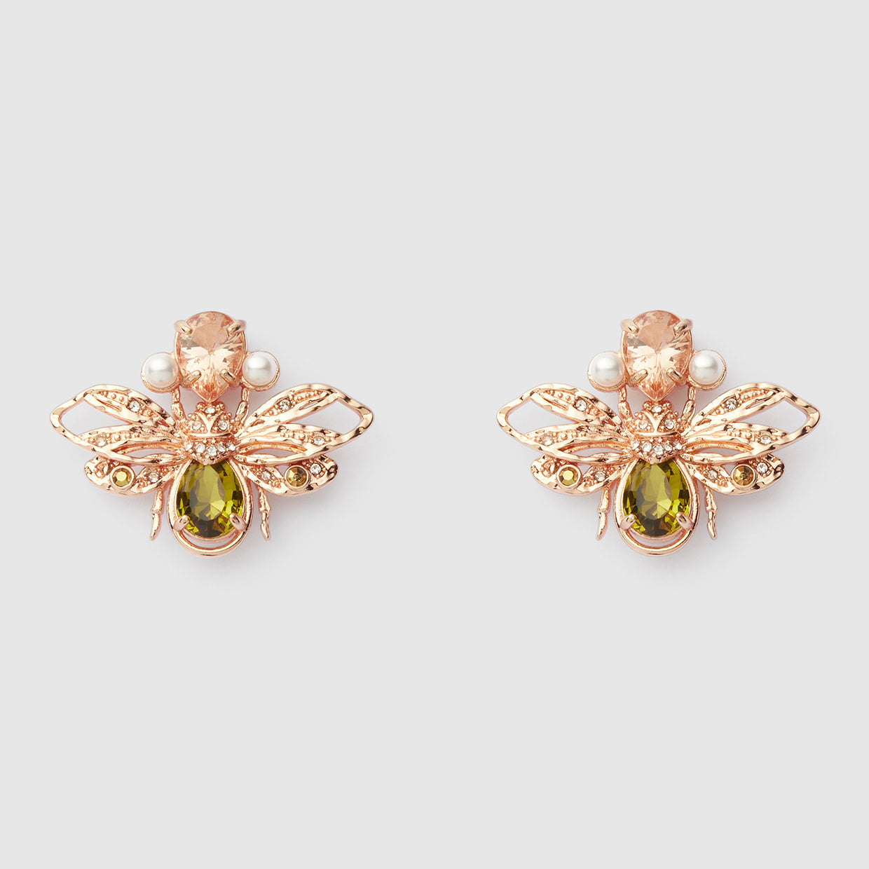 Queen B Stud Earrings - Gold