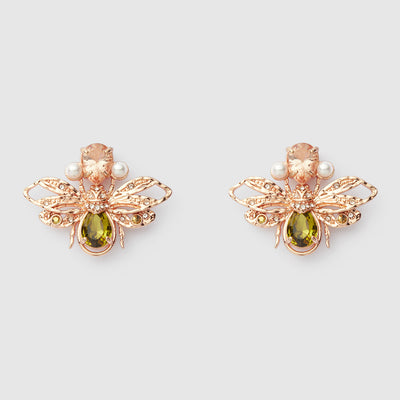 Queen B Stud Earrings - Gold