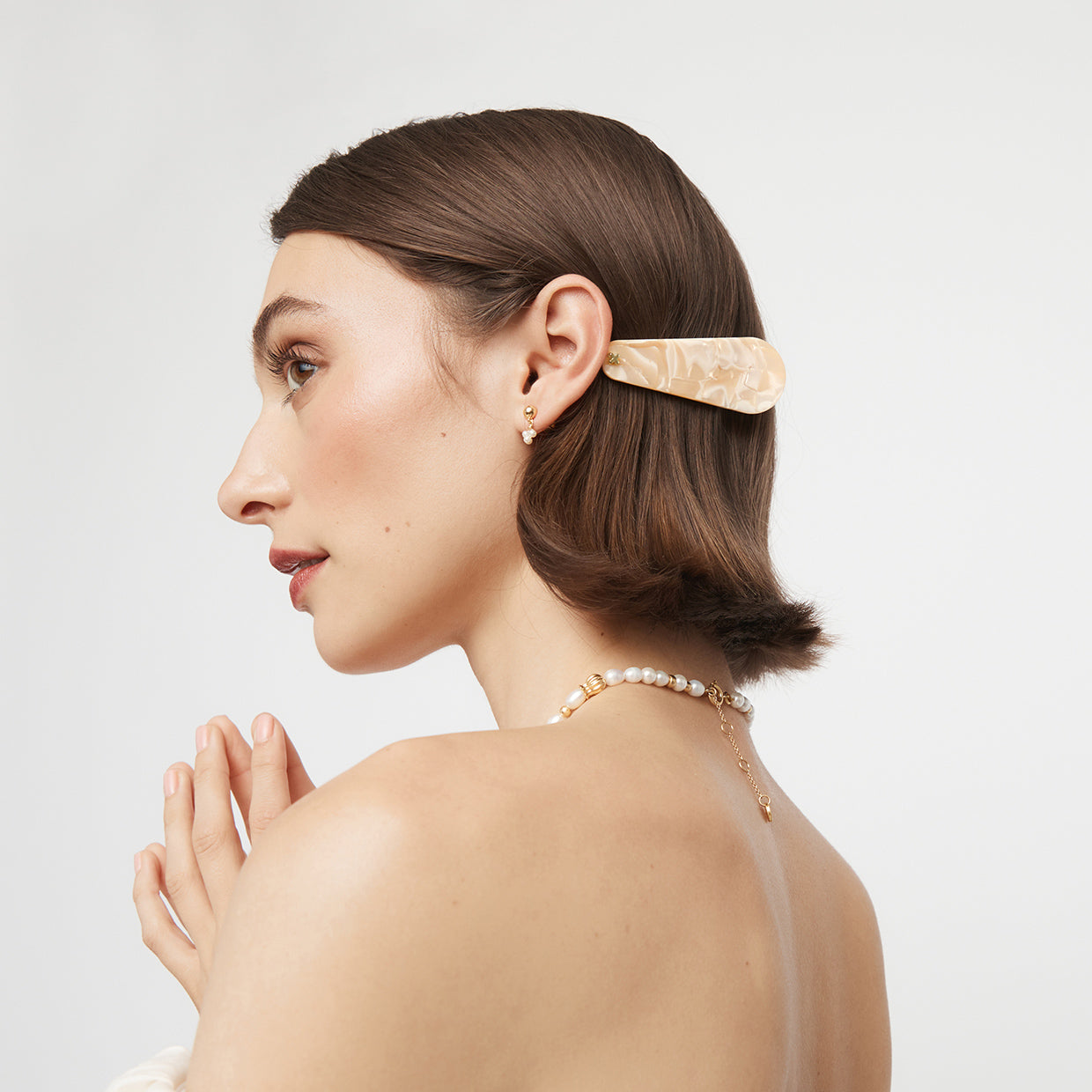 Miss Mim Hair Clip - Alabaster
