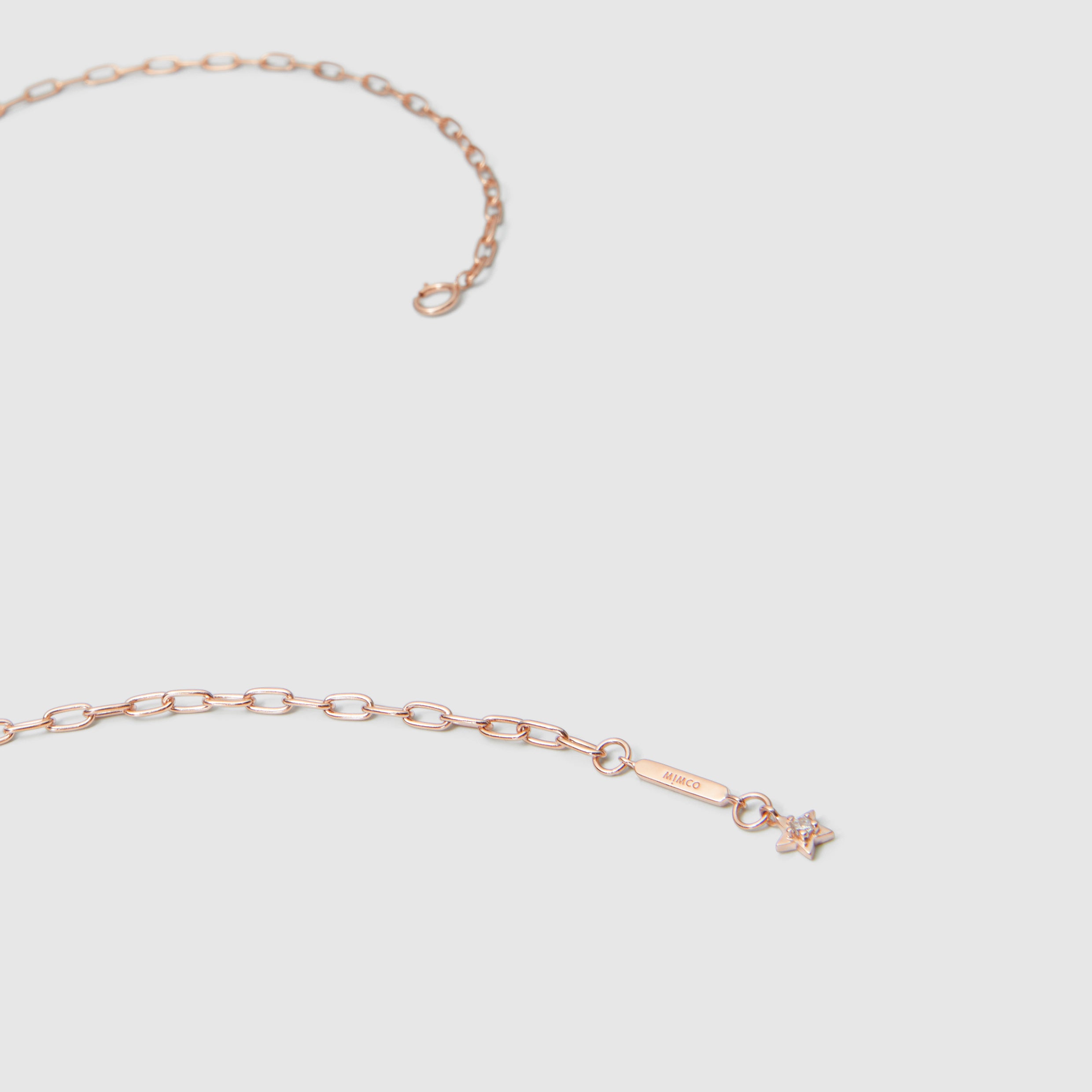 Connective Sterling Silver Necklace - Rose Gold