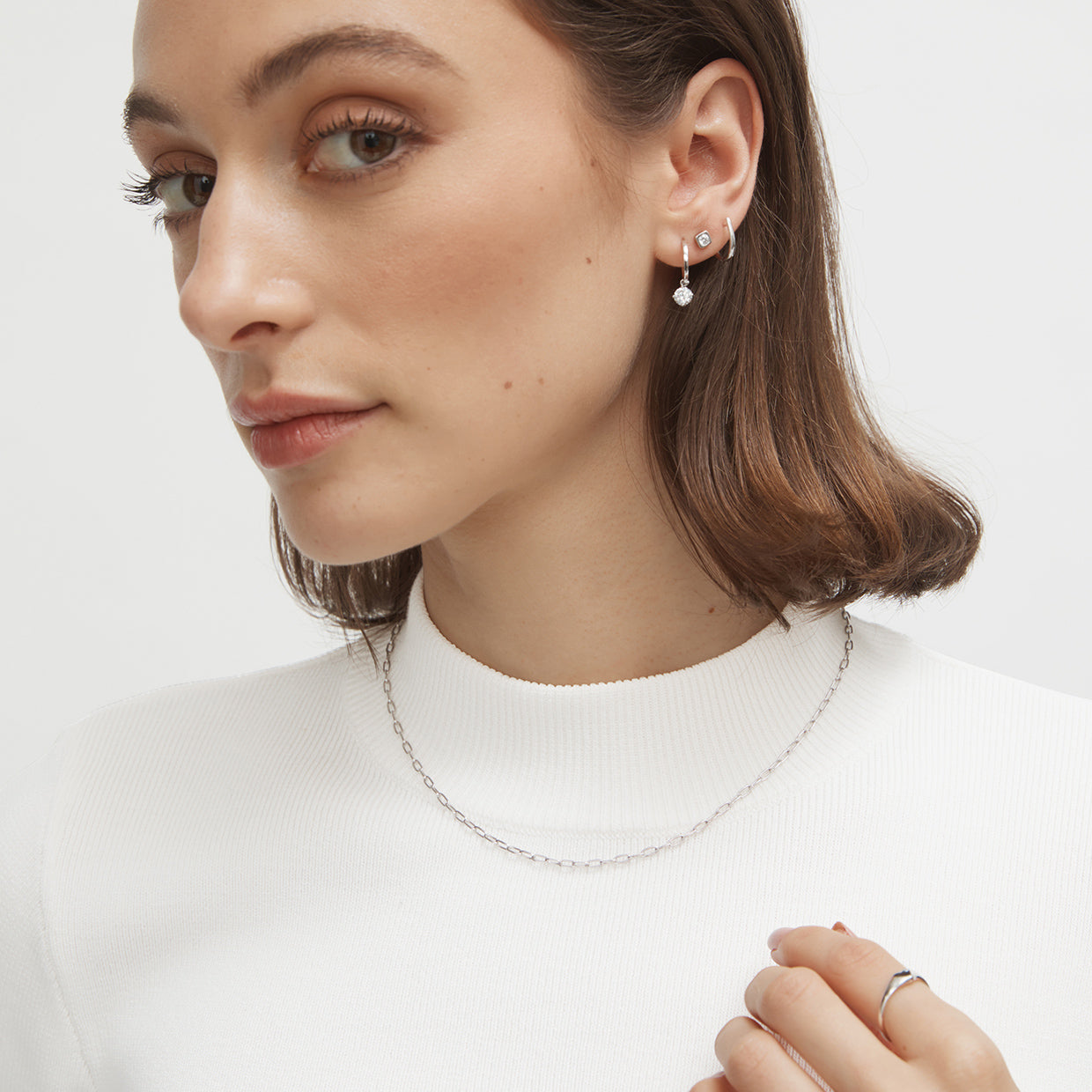 Connective Sterling Silver Necklace - Silver