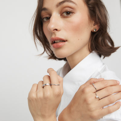 Aglow Sterling Silver Ring - Silver