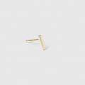 Fundamentals Sterling Silver Single Stud I - Gold