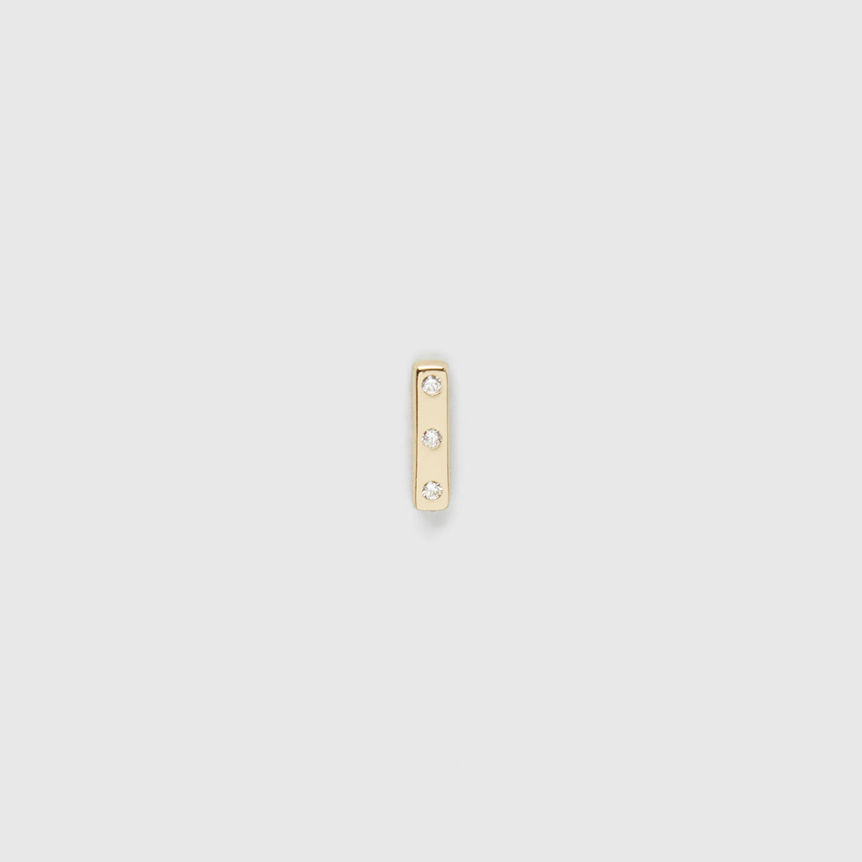 Fundamentals Sterling Silver Single Stud I - Gold
