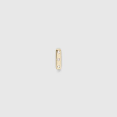 Fundamentals Sterling Silver Single Stud I - Gold