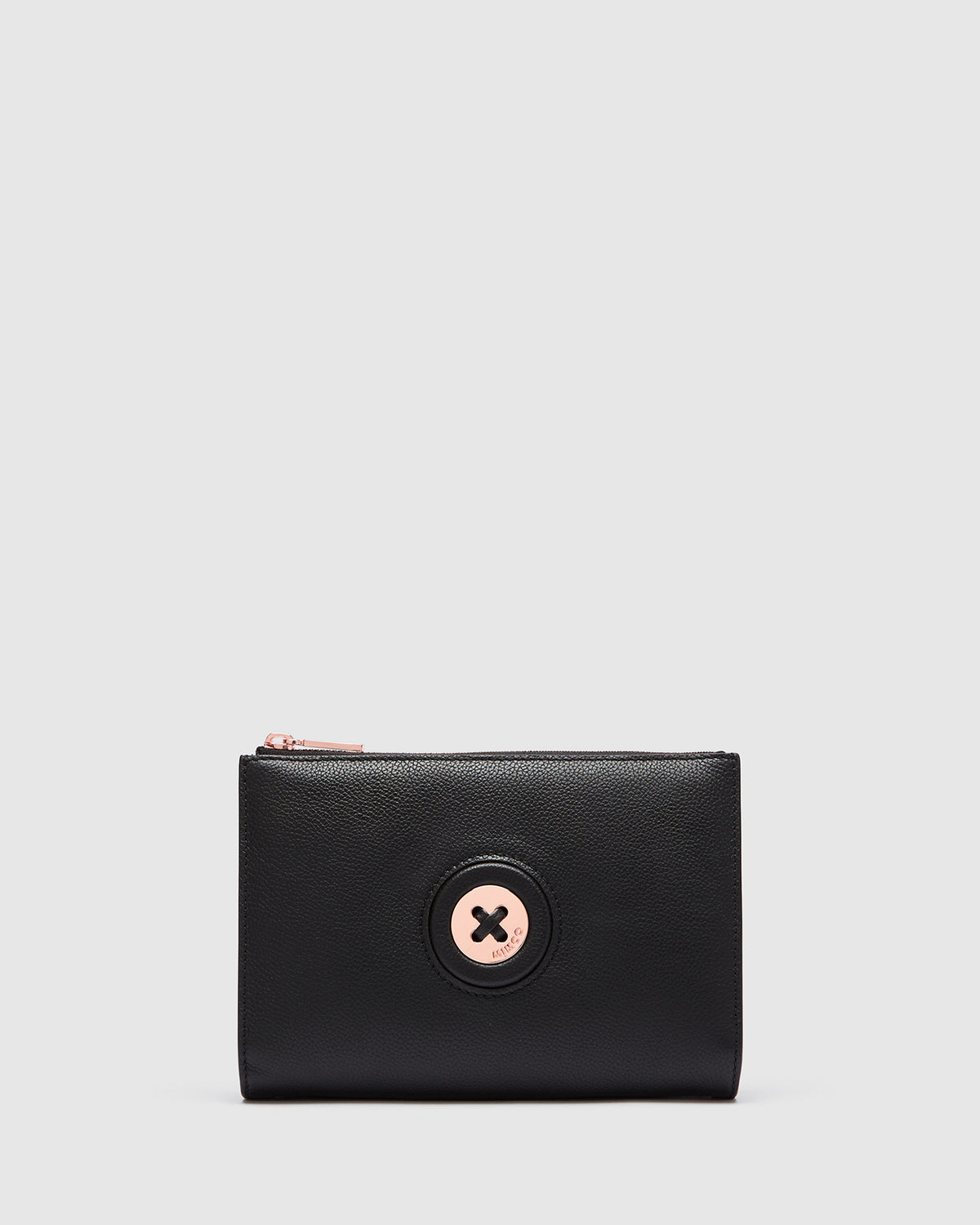 Mim-Mazing Medium Pouch - Black Rose Gold