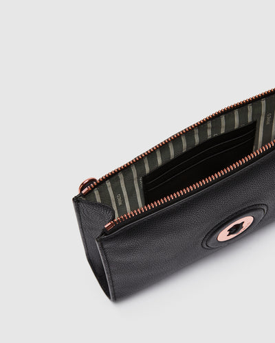 Mim-Mazing Medium Pouch - Black Rose Gold
