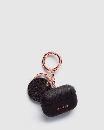 Mimpod AirPod Pro Keyring Case - Black Rose Gold