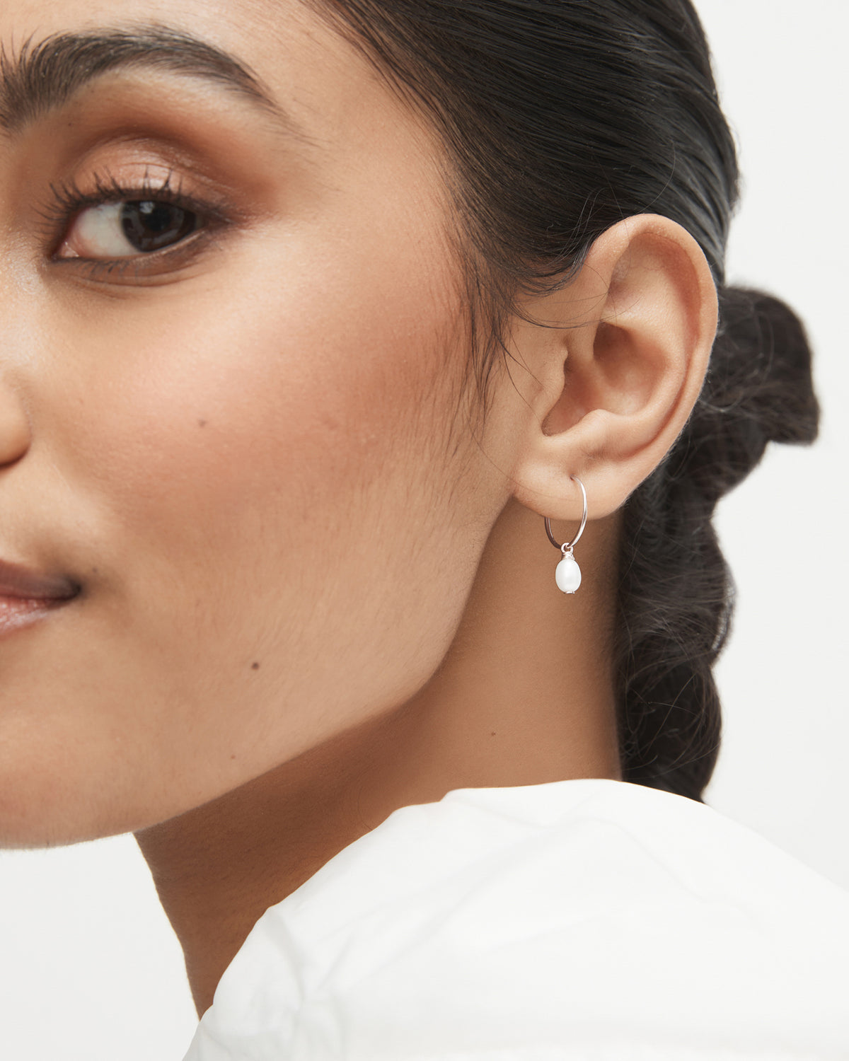 Era Sterling Silver Hoop Earrings - Silver