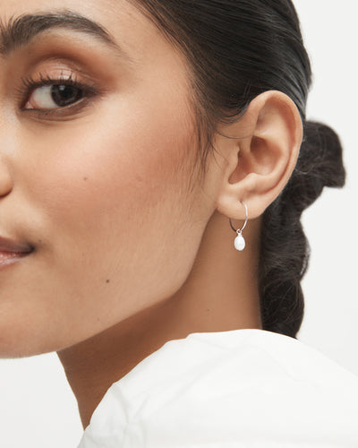 Era Sterling Silver Hoop Earrings - Silver