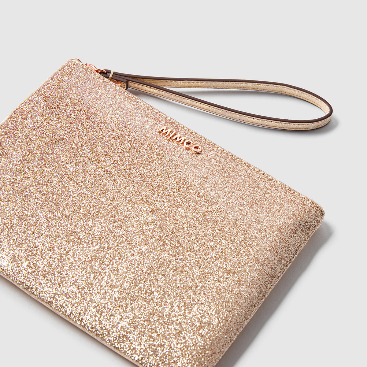 Shimmer Medium Pouch - Light Gold