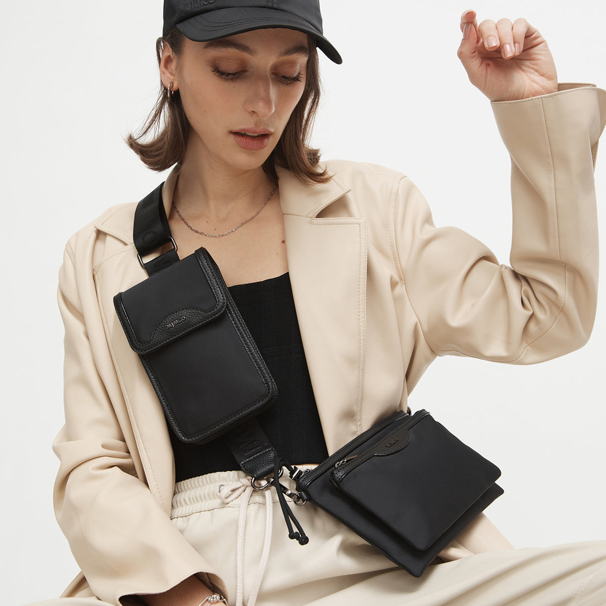 Super-Cycle Duo Pouch - Black Gunmetal
