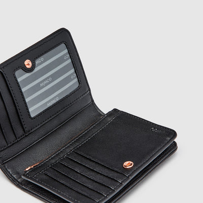 Shine Medium Wallet - Black Rose Gold