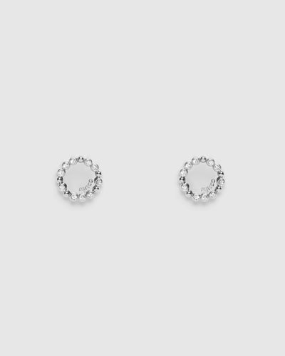 Ringlet Stud Earrings - Silver