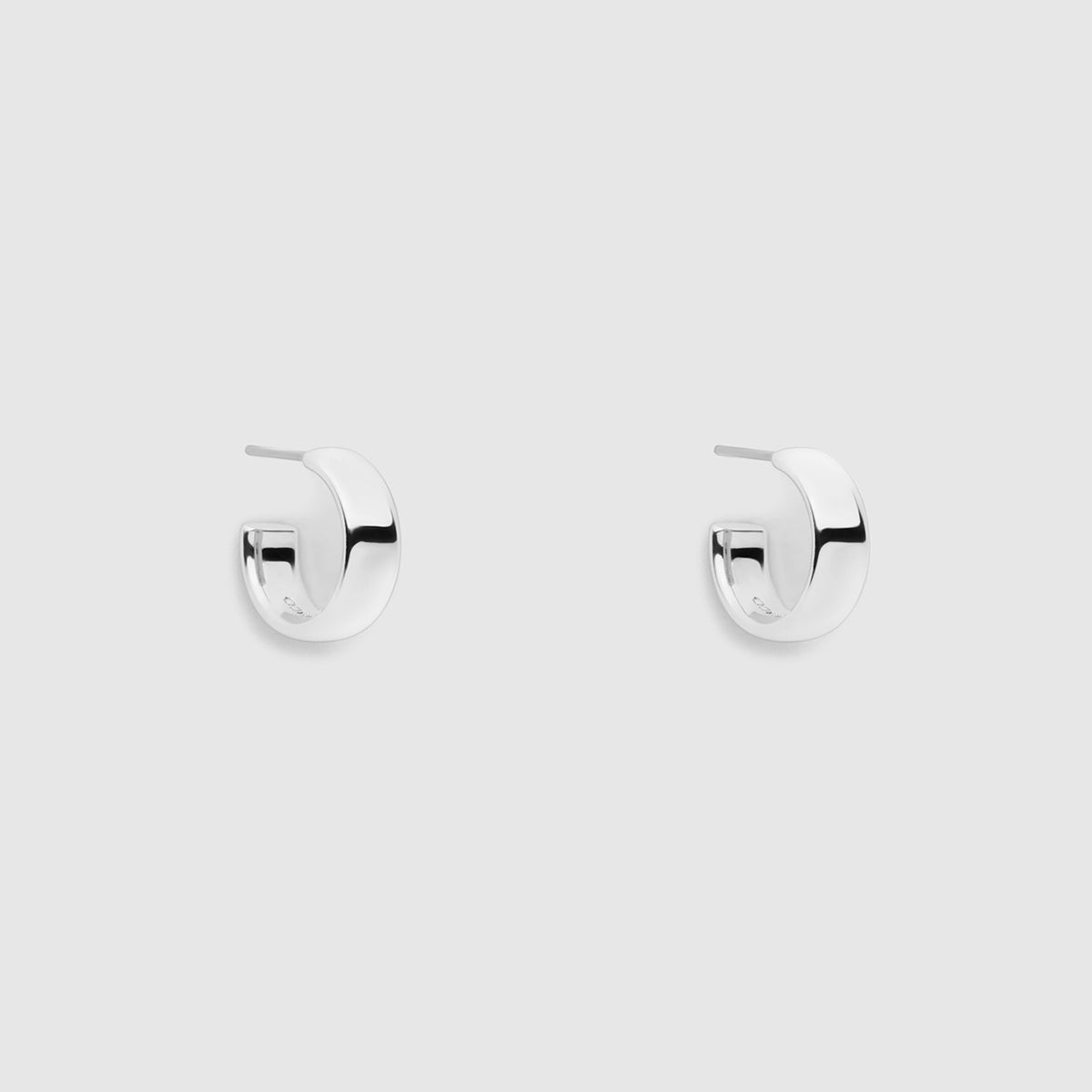 Pivot Hoop Earrings - Silver