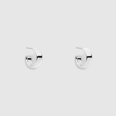 Pivot Hoop Earrings - Silver