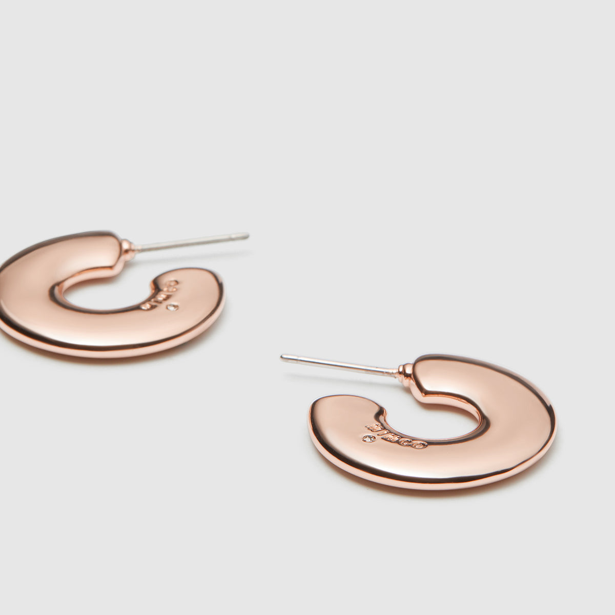 Bind Hoop Earrings - Rose Gold