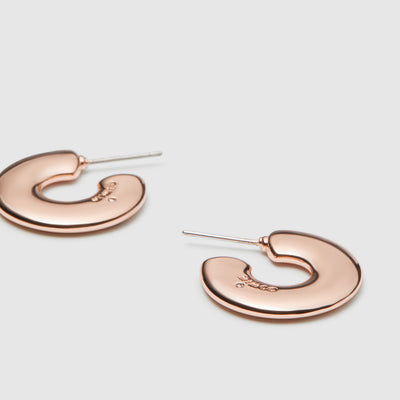 Bind Hoop Earrings - Rose Gold