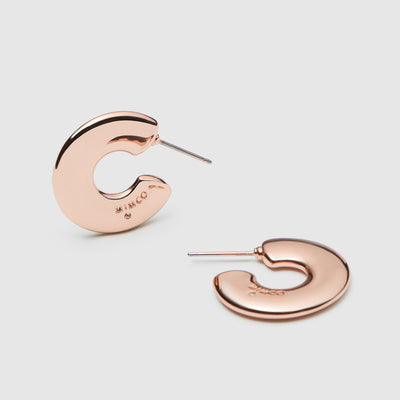 Bind Hoop Earrings - Rose Gold