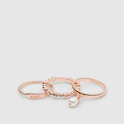 Mim-Twist Ring Stack - Rose Gold