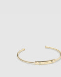 Twinkling Sterling Silver Cuff Bangle - Gold