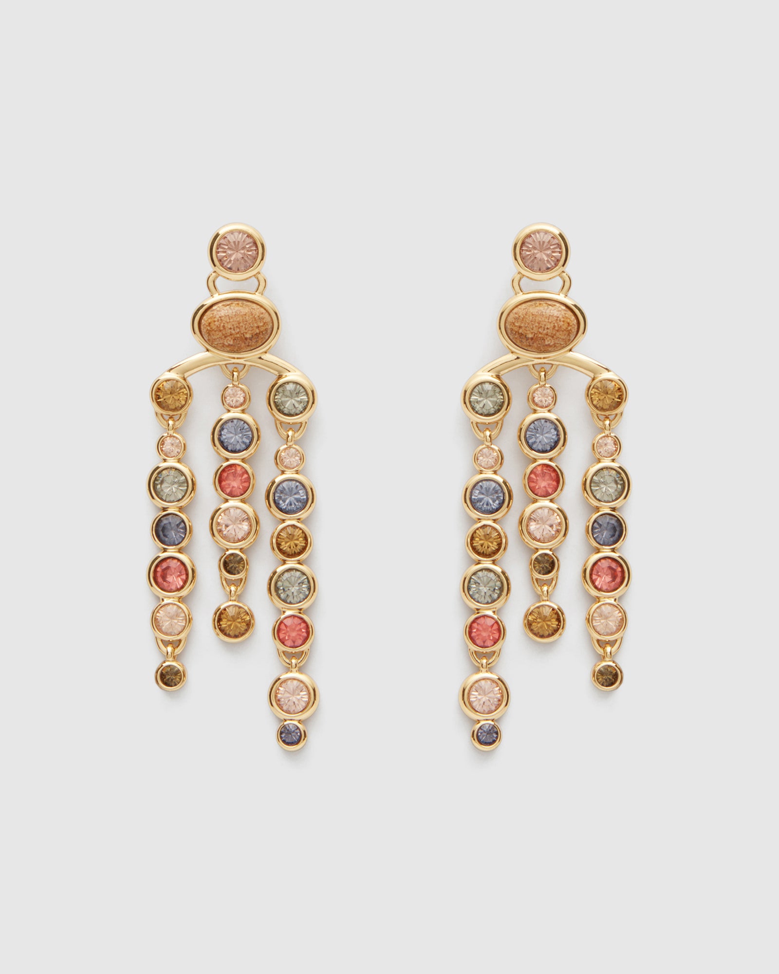 Earth Gazer Drop Earrings - Multicolour