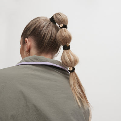 Ringlet Hair Pony Set - Gold