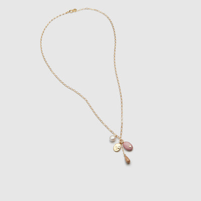 Trinket Charm Necklace - Crimson Pink