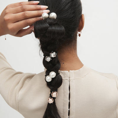 Mim-Twist Hair Pony Set - Silver
