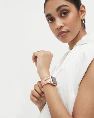 38mm Swirl Watch Band - Rose Gold