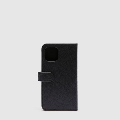 Mim-Mazing Flip Case For iPhone 12-12 Pro - Black Silver