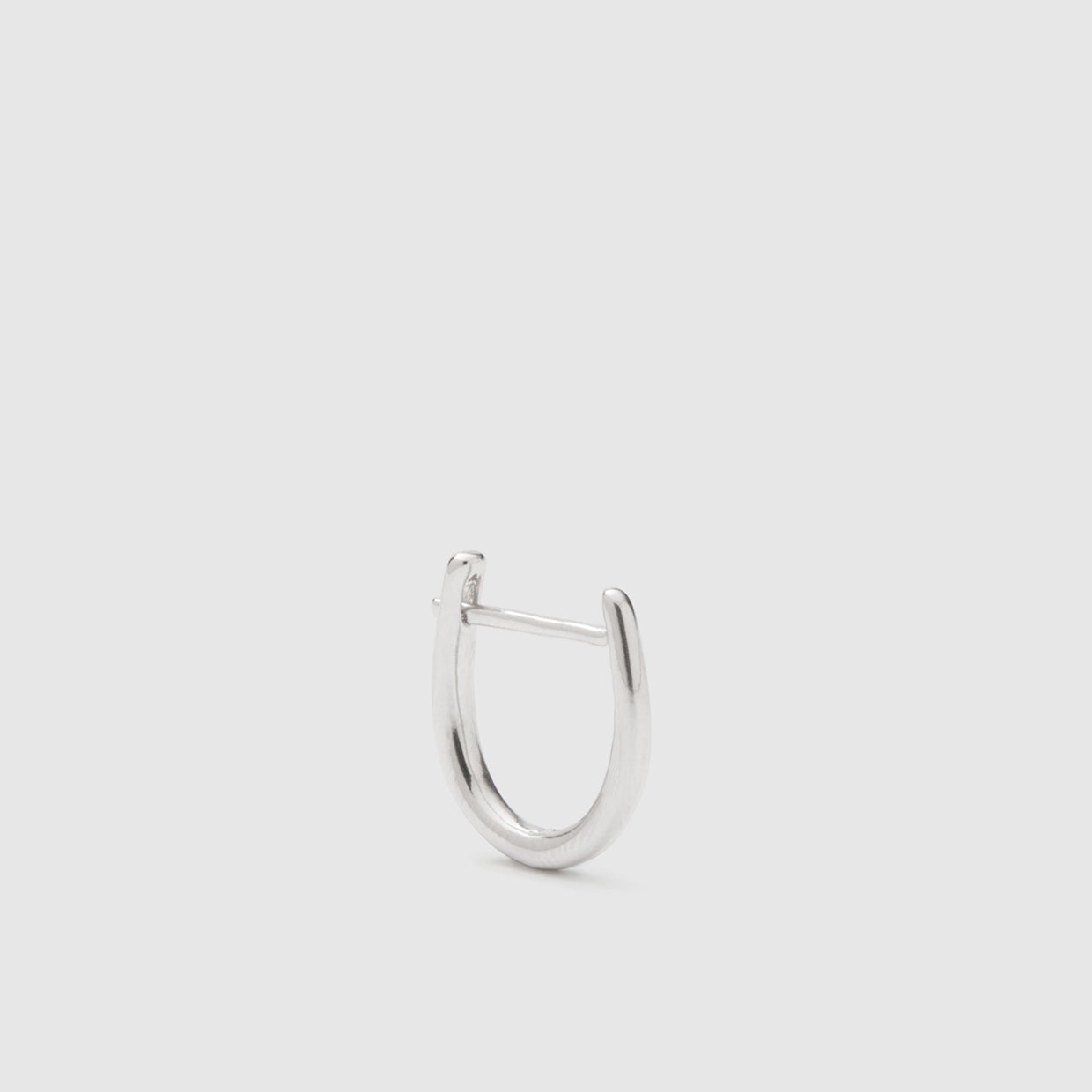 Clinch Sterling Silver Single Hoop Earring - Silver