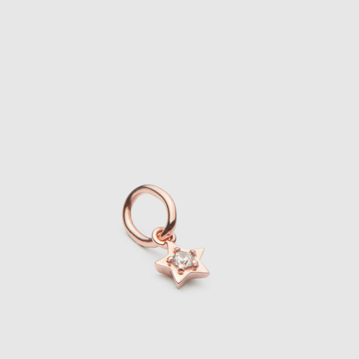Star Blazer Sterling Silver Charm - Rose Gold