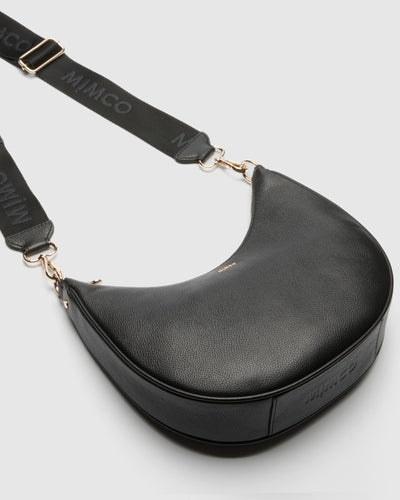 Classico Crescent Crossbody Bag - Black Light Gold
