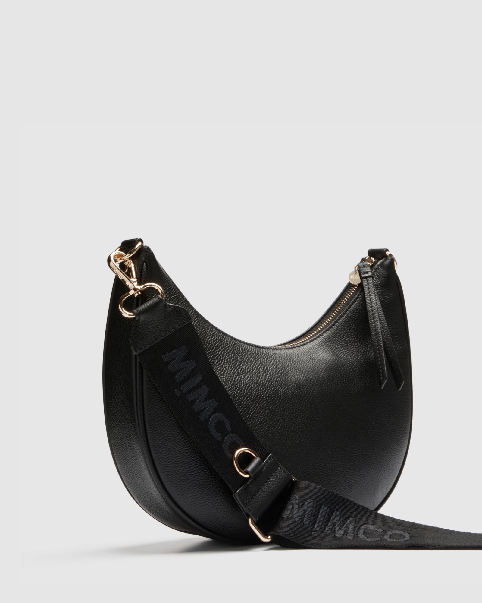 Classico Crescent Crossbody Bag - Black Light Gold