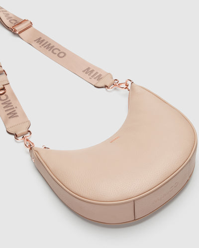 Classico Crescent Crossbody Bag - Almond