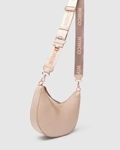Classico Crescent Crossbody Bag - Almond