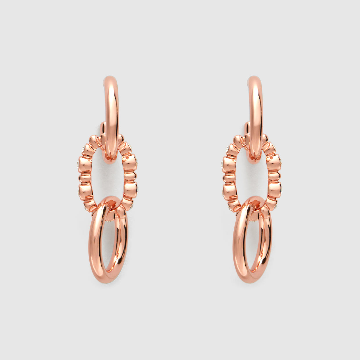 Ringlet Drop Earrings - Rose Gold
