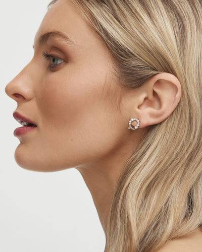 Wink Stud Earrings - Silver