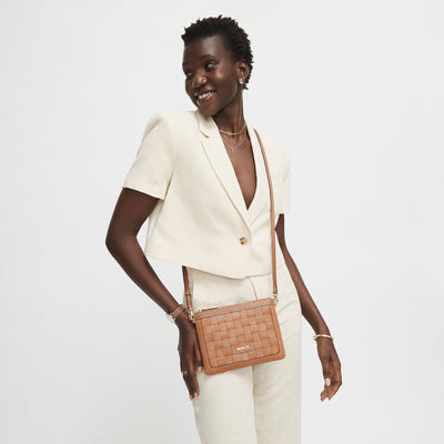 Believer Medium Pouch Cross Body Bag - Caramel