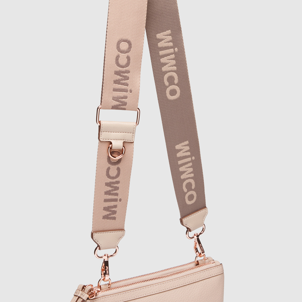 Wide Webbing Bag Strap - Almond