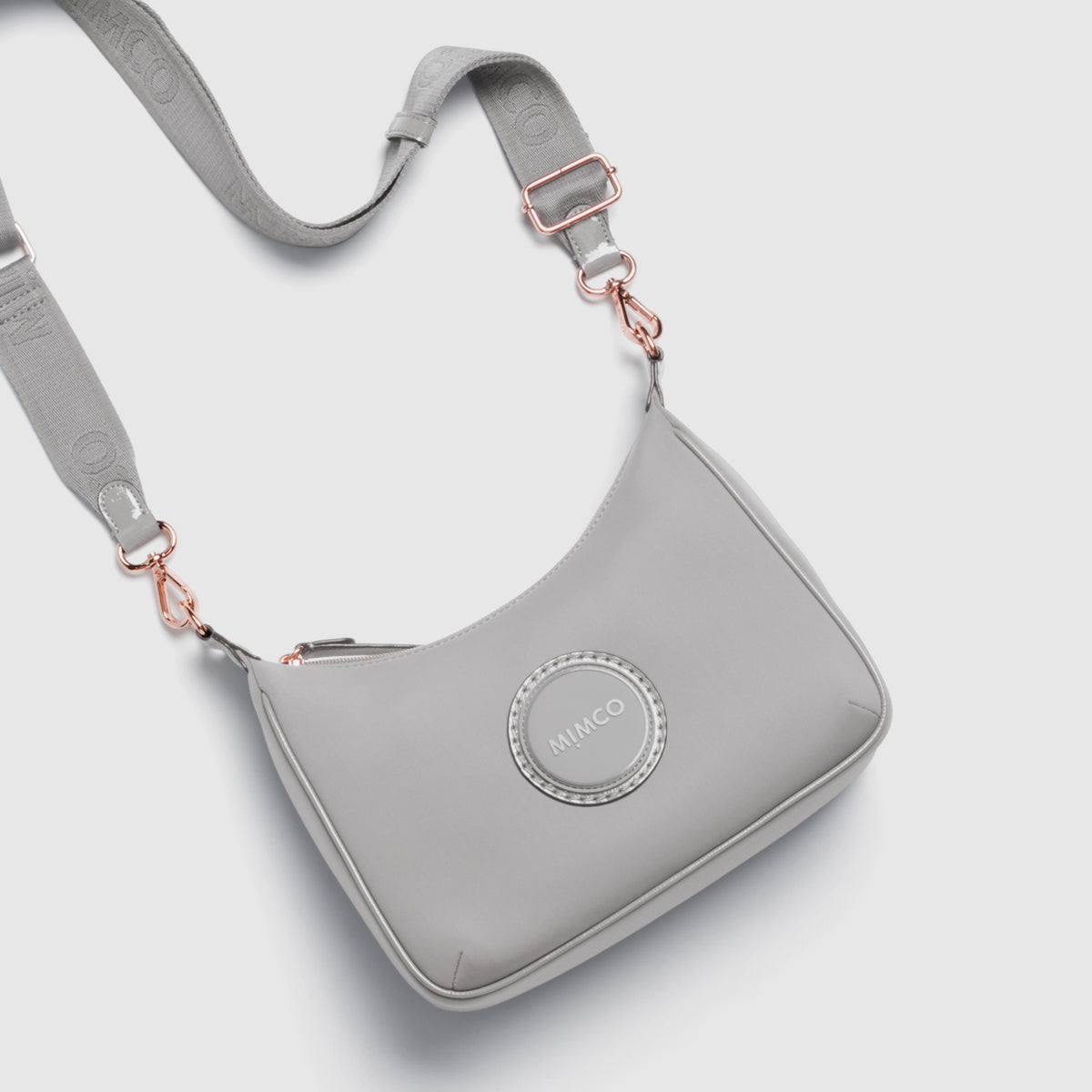 Serenity Crescent Crossbody Bag - Mushroom Grey
