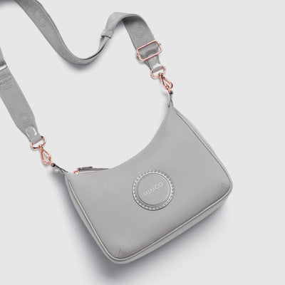 Serenity Crescent Crossbody Bag - Mushroom Grey