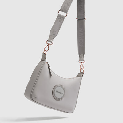 Serenity Crescent Crossbody Bag - Mushroom Grey