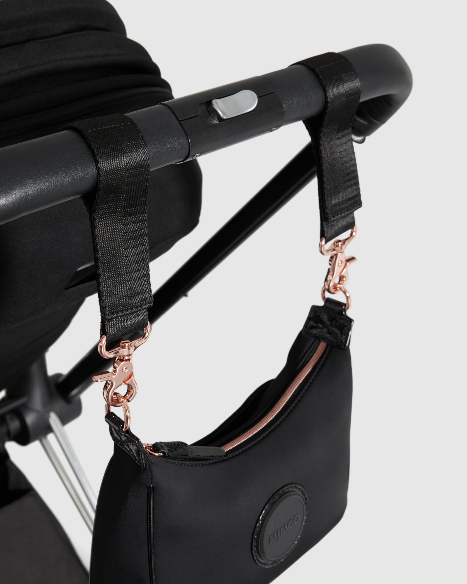 Baby Bag Strap - Black Rose Gold