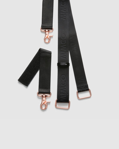 Baby Bag Strap - Black Rose Gold