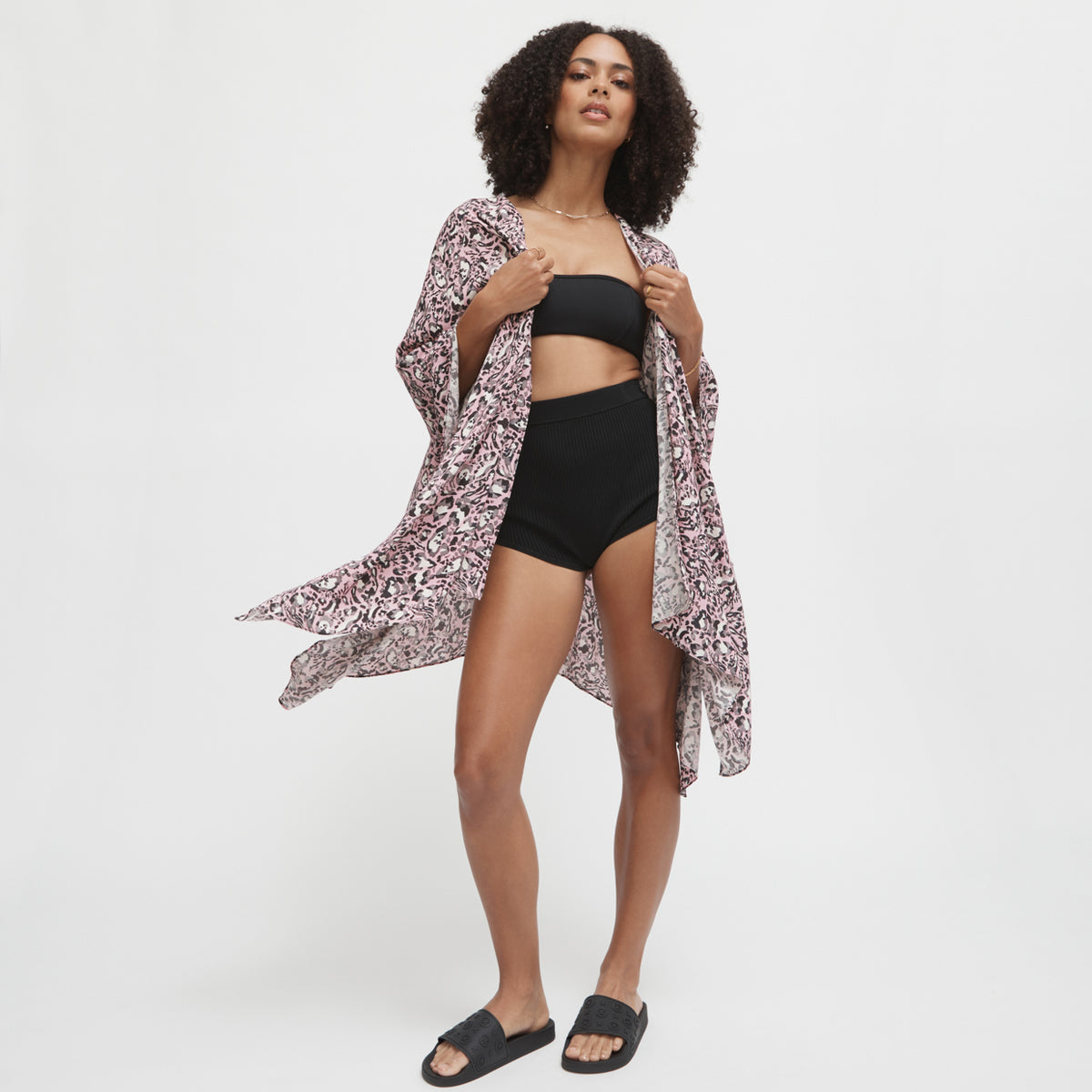 Hazy Kimono - Peony Pink
