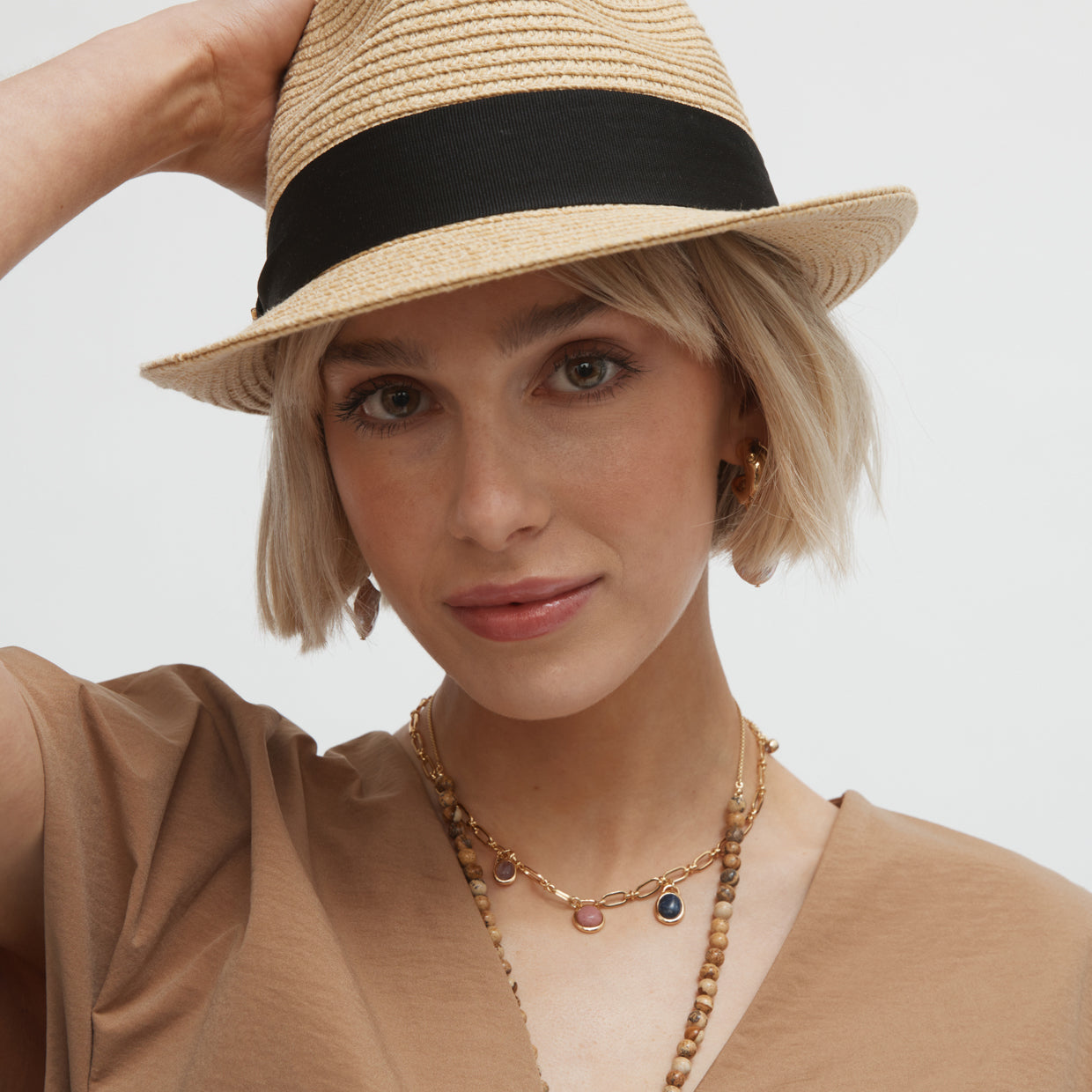 D-Vine Fedora Hat - Natural